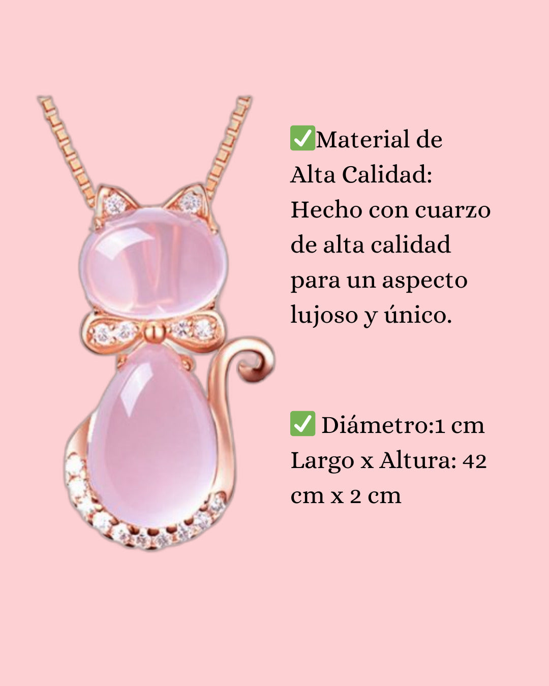 Collar con dije de Gato Purrfect Charm